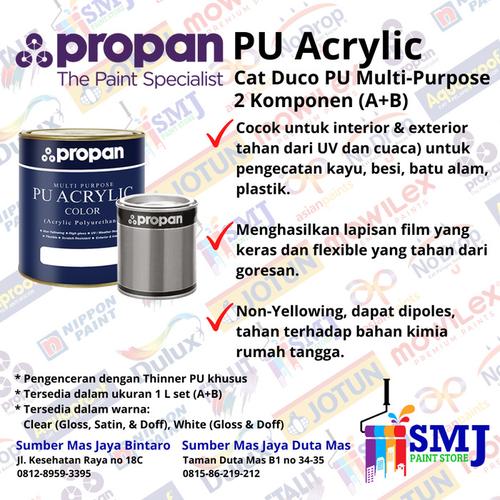 Jual Cat Duco PU Acrylic PROPAN Multi Purpose PUC 786 White Gloss 1L