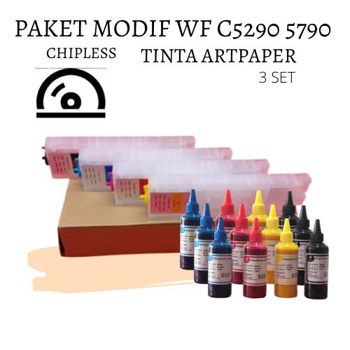 Foto Produk PAKET MODIF CHIPLESS DAN TINTA ARTPAPER EPSON WF C5290 C5790 5290 5790 dari Wirama Refill Center