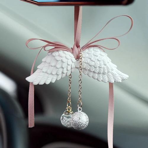 Foto Produk Car Pendant Angel Wings + Parfum Pewangi Gantungan Kaca Spion Mobil - Putih dari Gentleman Car