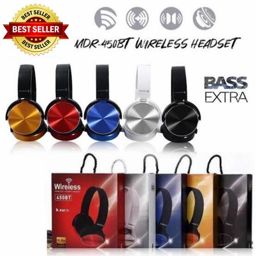 Jual HEADPHONE BLUETOOTH 450BT / HEADSET BANDO EXTRA BASS WIRELESS 450-BT -  Hitam - Jakarta Barat - ACC COMPUTER 22 | Tokopedia