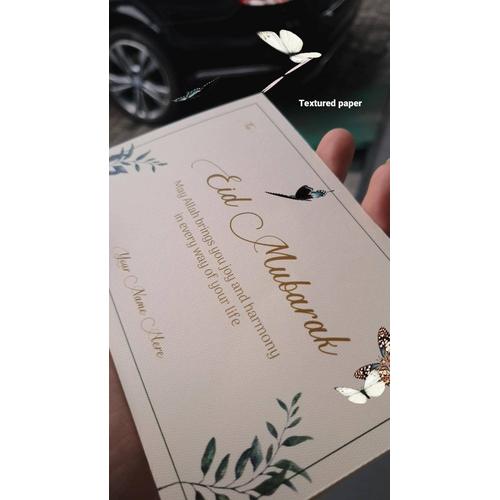 Jual 20 pcs KARTU UCAPAN LEBARAN /IDUL FITRI 11x 6 cm bahan texture