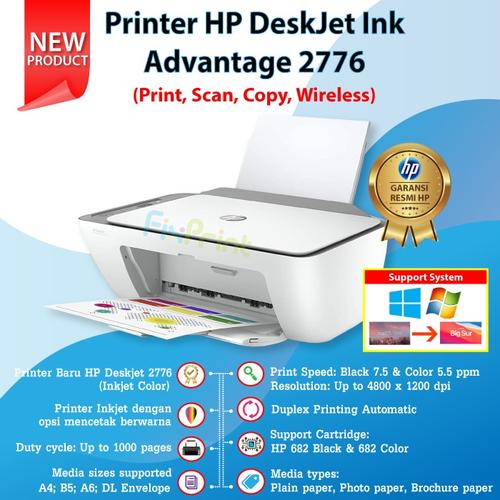 Jual Printer HP 2775 2776 Print Scan Copy WiFi Bluetooth Wireless Tinta 682  - 2775 WiFi - Jakarta Timur - FixPrint Jakarta | Tokopedia