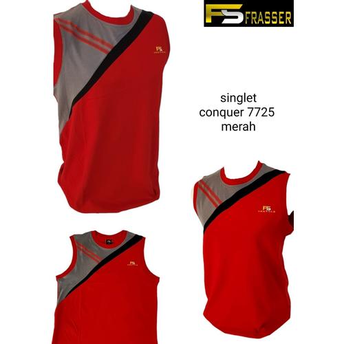 Foto Produk kaos singlet kutungan olahraga frasser conquer 7725 merah - L dari Pusat Grosir OLAHRAGA