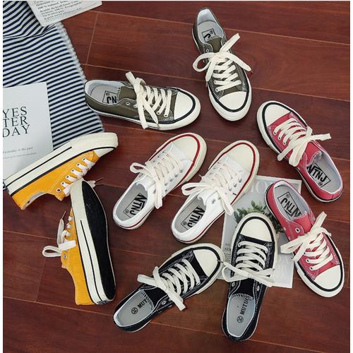 Foto Produk SH11 Sepatu Kanvas Wanita Korea Style Warna Warni Women Canvas Shoes - blue, 37 dari EnnWen Online Store