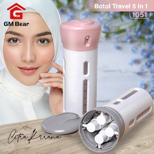 Foto Produk GM Bear Penyimpanan Botol Travel 4 In 1 - Travel Kit - Merah Muda dari GM Bear
