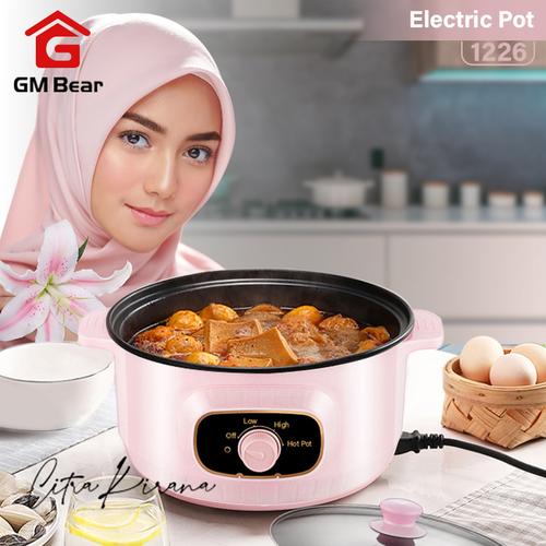 Foto Produk GM Bear Panci Listrik Serbaguna 22cm 1226-Multi Electric Pot 22cm dari GM Bear
