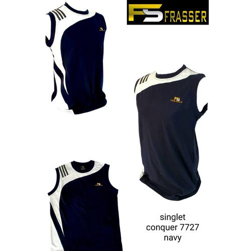 Foto Produk kaos singlet kutungan olahraga frasser conquer 7727 navy - XL dari Pusat Grosir OLAHRAGA