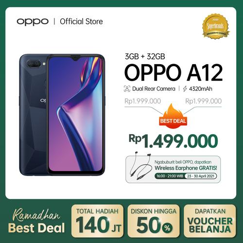Foto Produk OPPO A12 Smartphone 3GB/32GB (Garansi Resmi) - Hitam dari OPPO OFFICIAL STORE