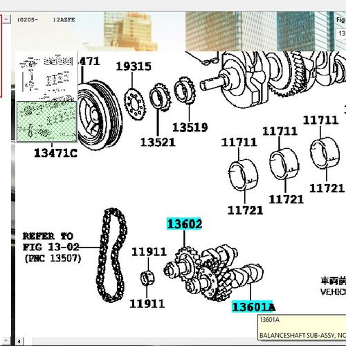 Jual Balancer Balance Shaft set Toyota Camry Harrier Alphard ANH20