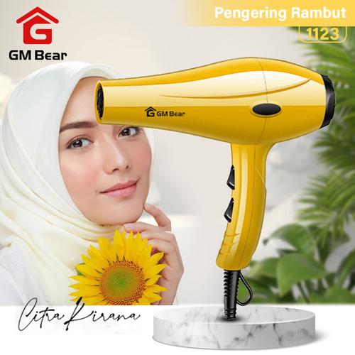 Foto Produk GM Bear Pengering Rambut Profesional Serbaguna - Hair Dryer - Kuning dari GM Bear