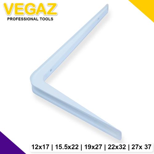 Foto Produk VEGAZ - Siku Bracket Plat Besi Siku Rak Putih Tebal Dinding Serbaguna dari Vegaz-Tools