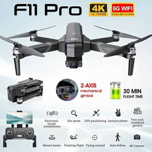 Foto Produk sjrc f11 4k pro eis 2 axis new gimbal Camera dari sinar embun pagi hari