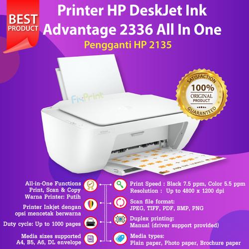 Foto Produk Printer HP 2335 2336 2337 Print, Scan, Copy Pengganti Printer 2135 New - White 2336 dari FixPrint Indonesia