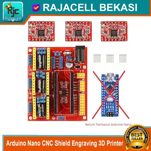Arduino Nano CNC Shield V4 Router Engraving 3D Printer 3 axis Driver -  A4988 CLONE di RAJACELL BEKASI | Tokopedia