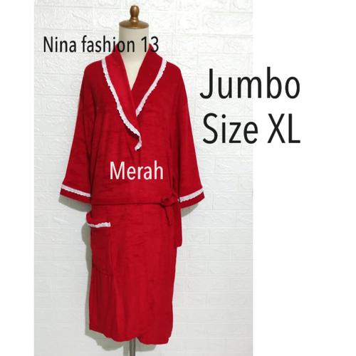 Foto Produk Handuk kimono dewasa XL jumbo - Merah dari Nina fashion 13