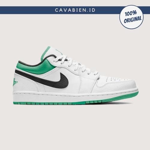 NIKE AIR JORDAN 1 LOW WHITE LUCKY GREEN 
