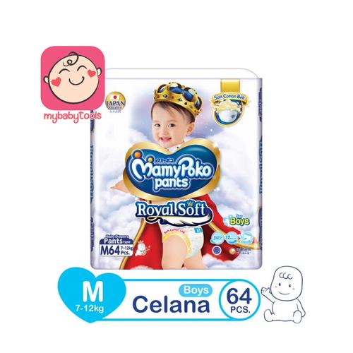 Gambar MAMYPOKO PANTS ROYALSOFT M64 L52 XL46 M 64 L 52 XL 36 BOYS GIRLS - M64 Boys dari MyBabyTools Jakarta Selatan Tokopedia