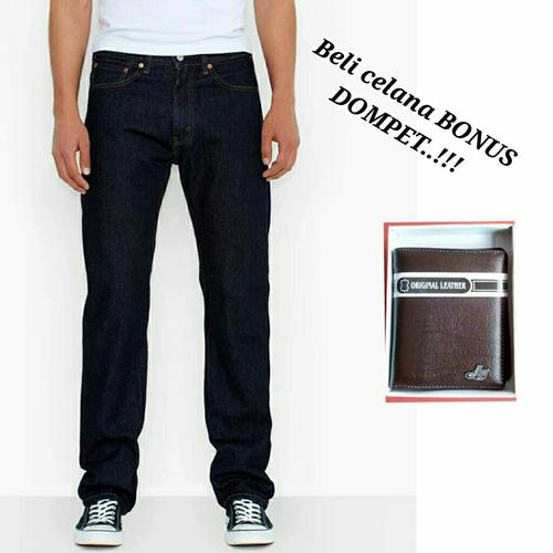 Jual celana jeans pria lea606 panjang 