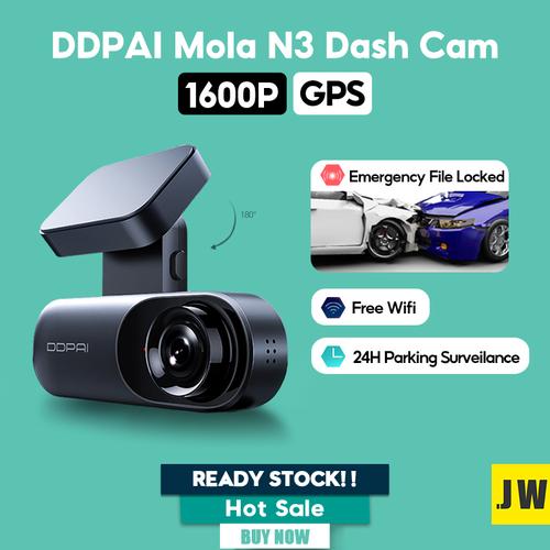 Foto Produk Xiaomi DDPAI Dash Cam Mola N3 GPS Car Camera Connect Kamera Mobil - N3 GPS 1600P, Camera Only dari vinkovinko