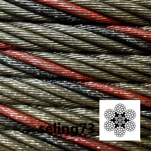 Jual Wire Rope Baja 8mm / Kawat Seling Baja 6x37 + IWRC 8mm ...