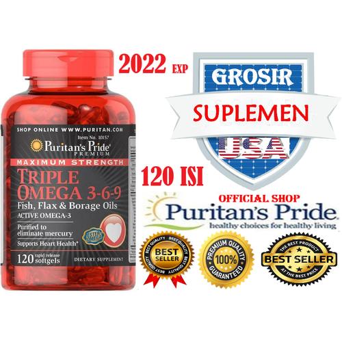 Foto Produk PURITAN TRIPLE MAX OMEGA 3 6 9 STRENGTH (120SOFTGEL) USA - 12 dari SUPLEMEN SEHAT 99