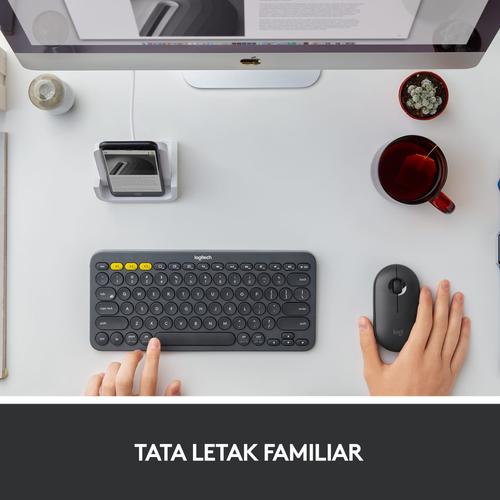 Gambar Logitech Bluetooth Keyboard K380 , K 380 , K-380 - Hitam dari Aquarius Official Jakarta Selatan Tokopedia