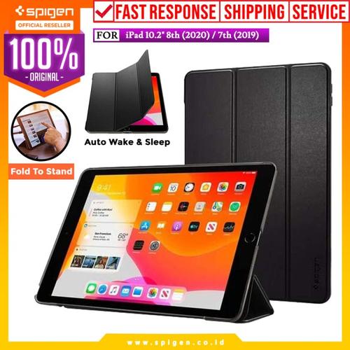 Gambar Case iPad 8 / 7 10.2 (2020 2019) Spigen Smart Fold Leather Flip Cover dari Spigen Official Jakarta Barat Tokopedia