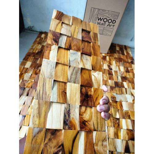 Jual Panel dinding kayu, wall cladding Model Sirip - (Preorder 14 hari
