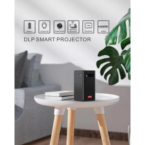 Mini Projecteur Nomade TOUMEI DLP LED C800tm1 - Autonomie 4200 MAh, Portable (noir)