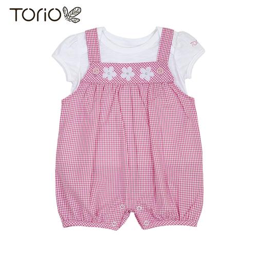 Foto Produk TORIO Pretty Pink Overall Set - Baju Setelan Jumper Anak Perempuan - 3-6 bulan dari Torio