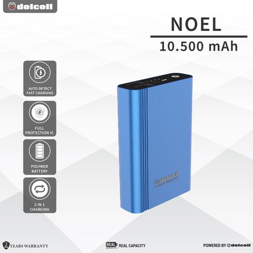 Foto Produk Delcell Power Bank Noel 10500mAh Real Capacity Garansi 2 Tahun - Biru dari DelCell