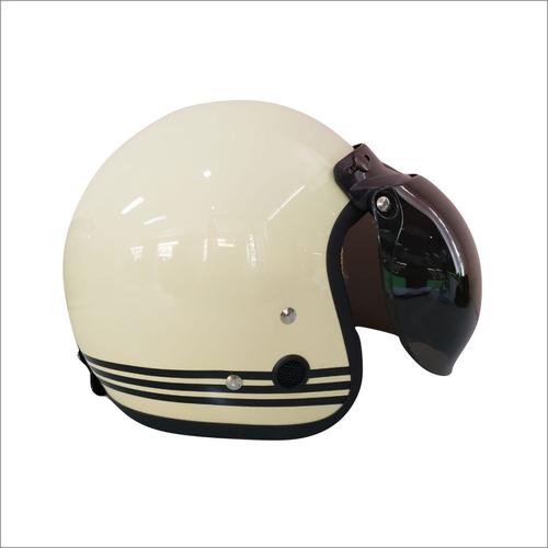 Foto Produk Helm retro HKM line cream (free kaca helm) dari GudangHelm