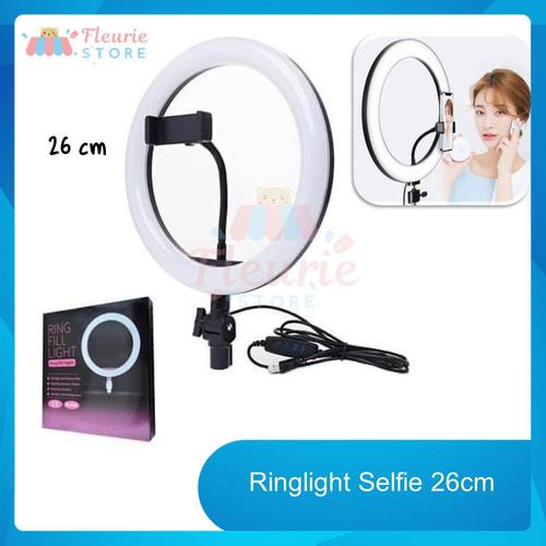 Foto Produk Ringlight Selfie 26cm + Holder HP (Ring Light No Tripod) dari Fleurie Store