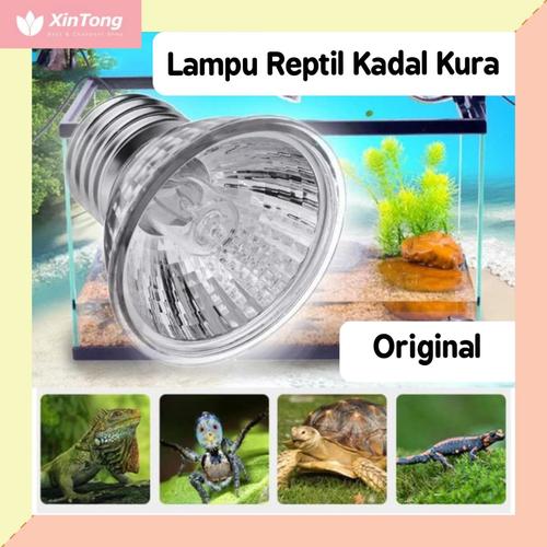 Foto Produk Lampu Reptil Kadal Kura Turtoise UVA UVB lengkap 25W 50W 75W Original - 25 Watt dari xintong