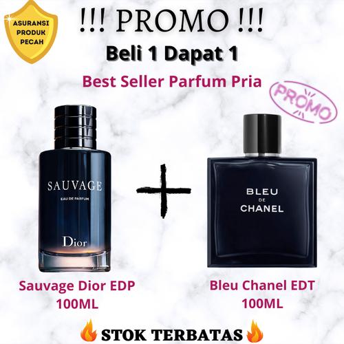 Foto Produk BUY 1 GET 1 PARFUM PRIA TERBAIK SAUVAGE DIOR EDP & BLEU CHANEL EDT dari Rennshopp