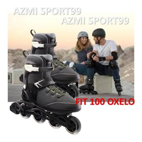Foto Produk Sepatu Roda Khusus Pria Dewasa Roller Skate Inline Blade FIT100 Oxelo - 39=24.3-24.9cm dari Azmi Sport99