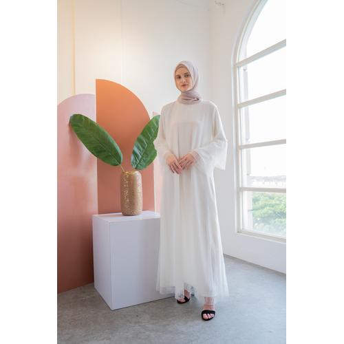 Foto Produk Nafashakila Eliza Dress Abaya Muslim Putih dari nafashakila