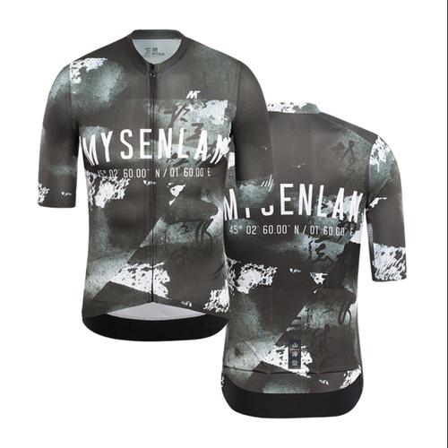 Foto Produk Jersey Men Mysenlan Ink Spray MCQSS008A Black Short Sleeve dari FittoBike