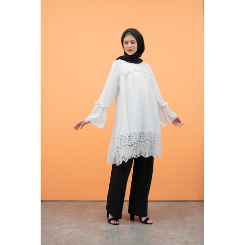 Foto Produk Nafashakila Elira Tunik Atasan Muslim Putih dari nafashakila