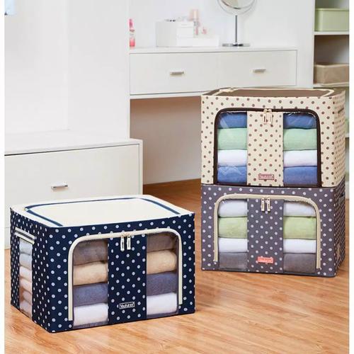 Foto Produk Home organizer box penyimpanan frame baja double zipper lemari baju 03 dari bright harmoony
