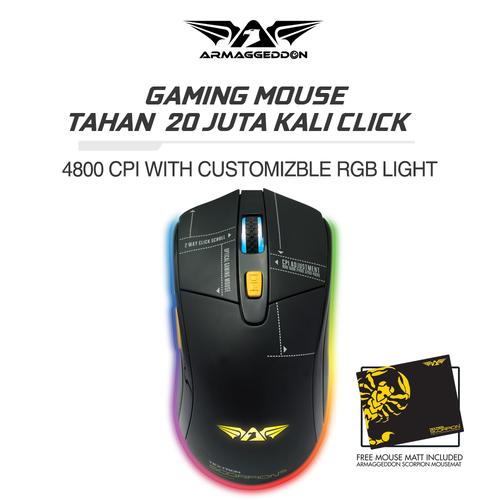 Foto Produk Armaggeddon Mouse Gaming Scorpion 5 4800 CPI - Garansi 2 Tahun - NO NAME dari Armaggeddon Official