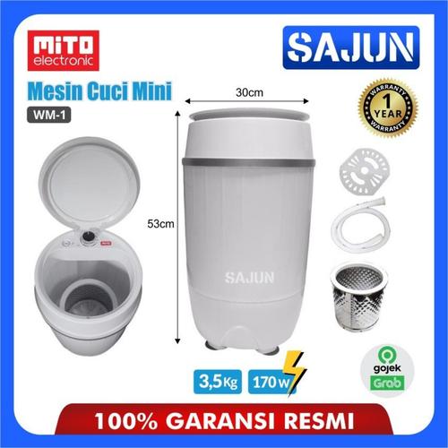 Gambar Mito WM 1 Mesin Cuci Portable 3,5 Kg - Mesin Cuci Mini Mito 3,5Kg dari Sajun Electronic Jakarta Utara Tokopedia