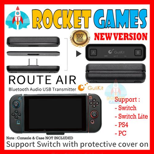 Foto Produk GULIkit Route+ Air Bluetooth Adapter Nintendo Switch Lite PS4 - Black dari Rocket games