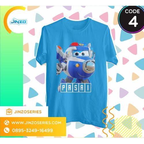 Gambar Kaos Anak Super Wings 4 Paul Nama - Hitam, 2 dari Jinzo Series undefined Tokopedia