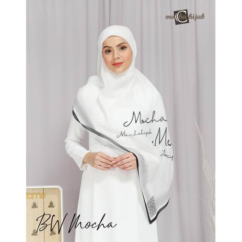 Gambar Kerudung Modern Hijab Segi Empat Motif Mocha Hijab Black White Mocha dari mochahijabbdg Kota Bandung Tokopedia