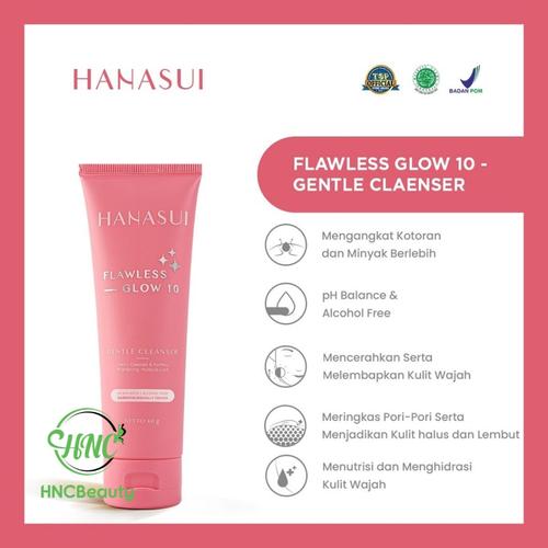 Gambar HANASUI Flawless Glow 10 - Day Night Cream Essence Gentle Cleanser - Flaw Cleanser dari HNCbeauty Jakarta Selatan Tokopedia