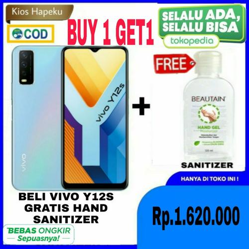 Foto Produk (RAM 3GB/32GB) VIVO Y12 GARANSI RESMI - Y12s Black Get1 dari kios hapeku