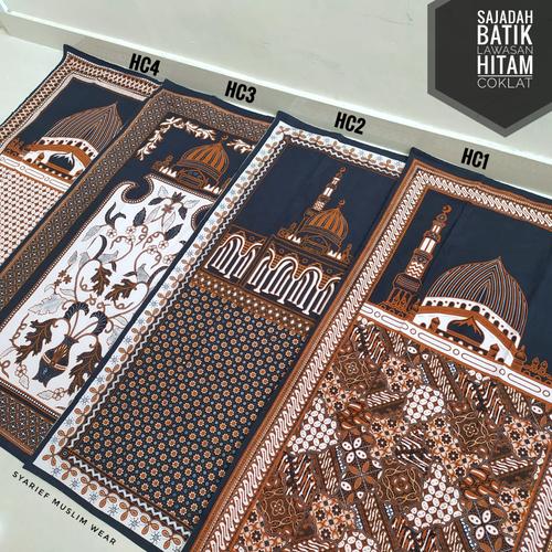 Foto Produk Sajadah Batik Halus - Motif Lawasan | Ukuran Standar - Hitam Coklat dari Syarief Muslim Wear
