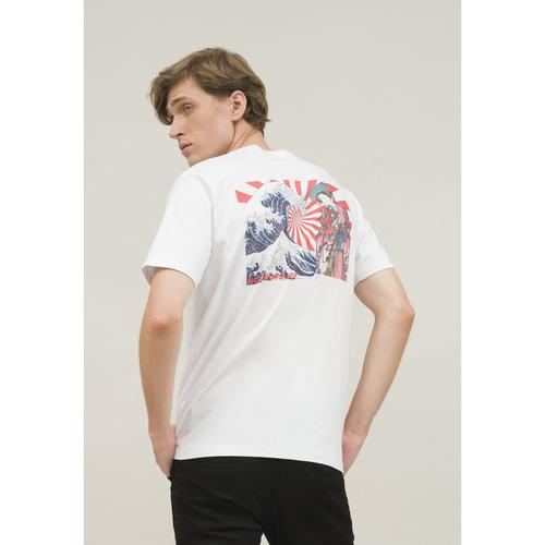 Foto Produk Kaos putih pria t shirt white japan wave hingga size 4XL houseofcuff - Putih, S dari House of Cuff