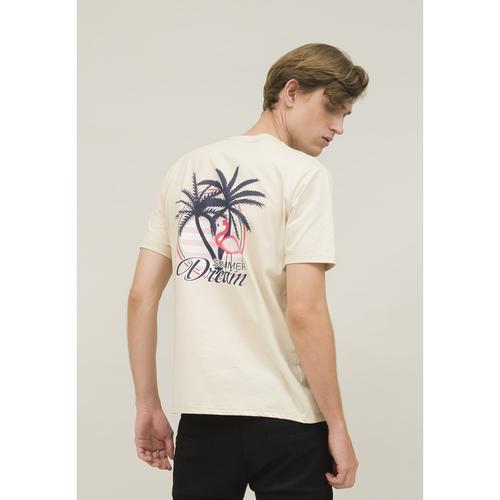 Foto Produk kaos pria unisex cream t shirt flamingo ada size JUMBO houseofcuff dari House of Cuff